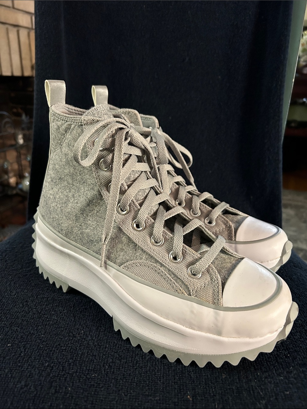 Converse Chuck Taylor High-Top Platform Sneakers Black Ice Ash Stoni 169438C